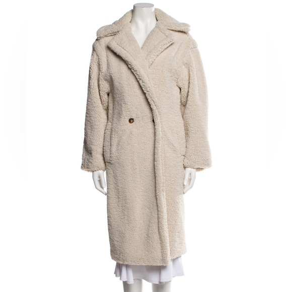 Apparis Faux Shearling Cream Coat - Picture 2 of 7